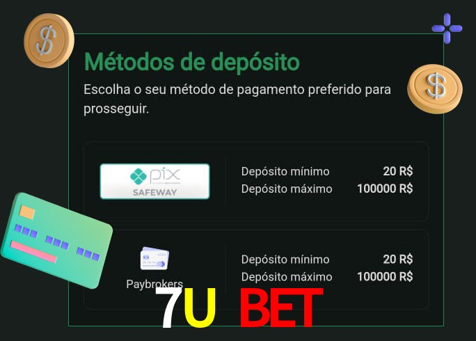 O cassino 7U Bet oferece uma grande variedade de métodos de pagamento